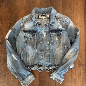 Express Light Blue Distressed Jean Jacket